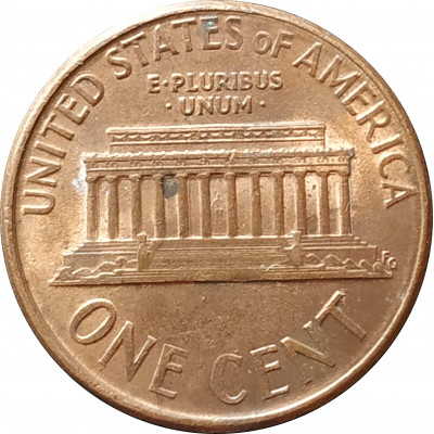 1 цент 1990 США D из оборота