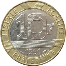 10 франков 1991 Франция из оборота