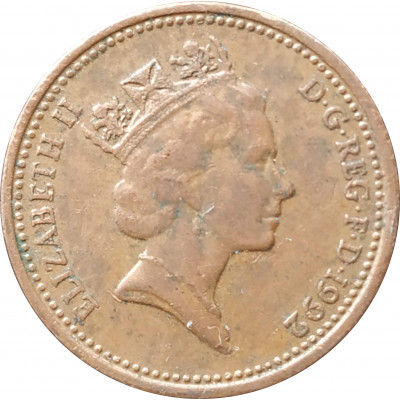 1 пенни 1992 Великобритания из оборота