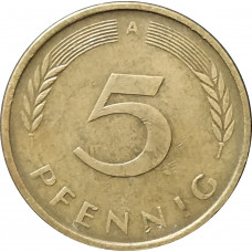 5 пфеннигов 1992 Германия A из оборота