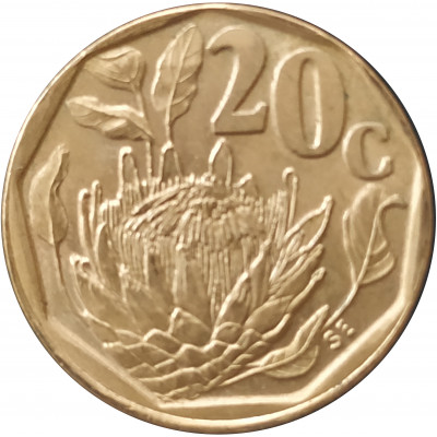 20 центов 1993 ЮАР из оборота 20 центов 1993 ЮАР из оборота