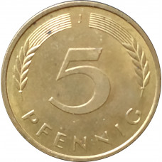5 пфеннигов 1993 Германия J из оборота