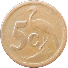 5 центов 1993 ЮАР из оборота
