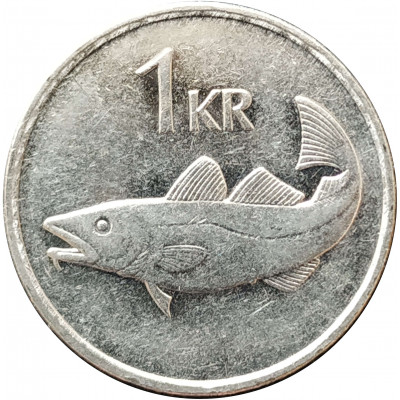 1 крона 1994 Исландия из оборота