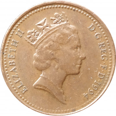 1 пенни 1994 Великобритания из оборота