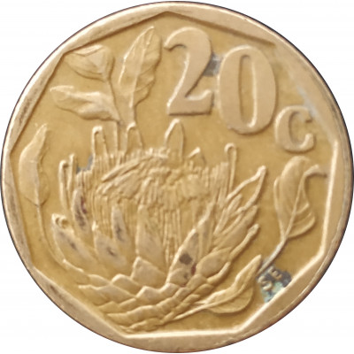 20 центов 1994 ЮАР из оборота