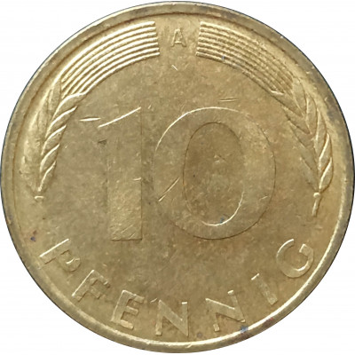 10 пфеннигов 1996 Германия A из оборота