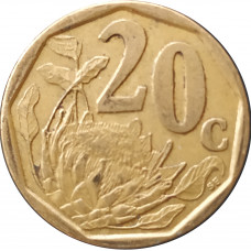 20 центов 1996 ЮАР из оборота