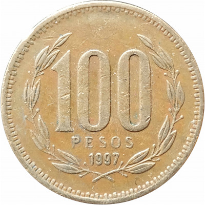 100 песо 1997 Чили из оборота 100 песо 1997 Чили из оборота