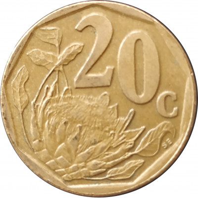 20 центов 1997 ЮАР из оборота 20 центов 1997 ЮАР из оборота