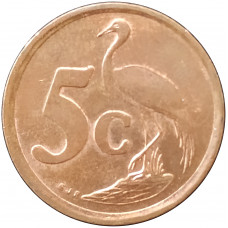 5 центов 1997 ЮАР из оборота