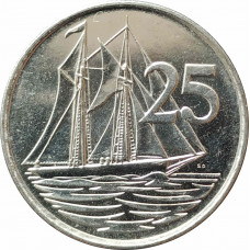 25 центов 1999 Каймановы острова из оборота