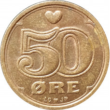 50 эре 2000 Дания из оборота