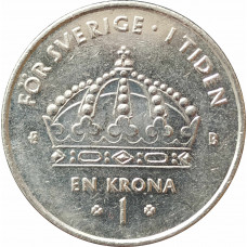 1 крона 2002 Швеция из оборота