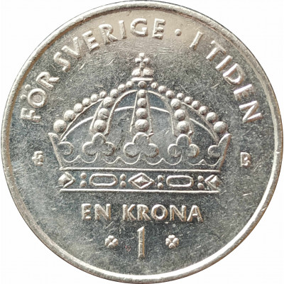 1 крона 2002 Швеция из оборота