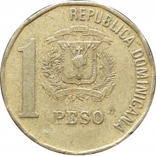 1 песо 2002 Доминикана из оборота