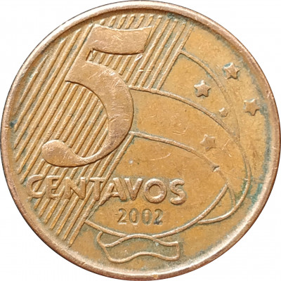 5 сентаво 2002 Бразилия из оборота 5 сентаво 2002 Бразилия из оборота