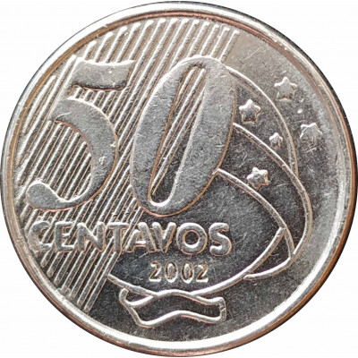 50 сентаво 2002 Бразилия из оборота 50 сентаво 2002 Бразилия из оборота