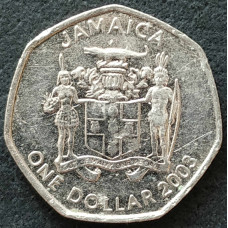 1 доллар 2003 Ямайка из оборота