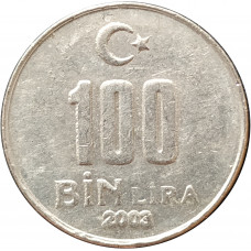 100 000 лир 2003 Турция из оборота