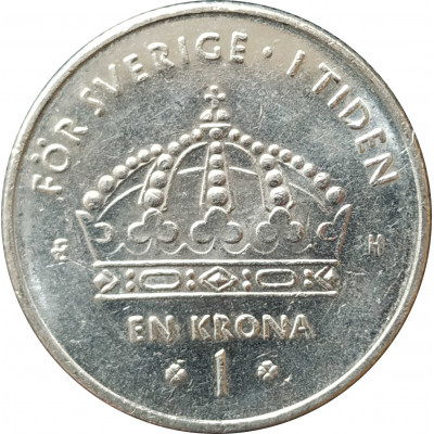1 крона 2005 Швеция из оборота