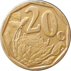 20 центов 2007 ЮАР из оборота