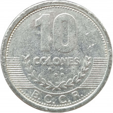 10 колонов 2008 Коста-Рика из оборота