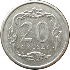 20 грошей 2008 Польша из оборота