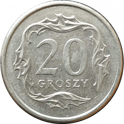 20 грошей 2008 Польша из оборота 20 грошей 2008 Польша из оборота