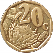 20 центов 2008 ЮАР из оборота