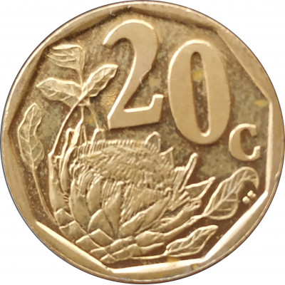 20 центов 2008 ЮАР из оборота 20 центов 2008 ЮАР из оборота