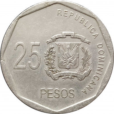 25 песо 2008 Доминикана из оборота