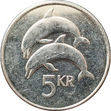 5 крон 2008 Исландия из оборота