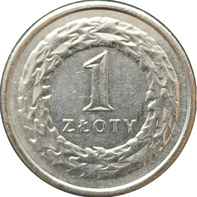1 злотый 2009 Польша из оборота 1 злотый 2009 Польша из оборота