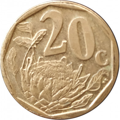 20 центов 2009 ЮАР из оборота 20 центов 2009 ЮАР из оборота