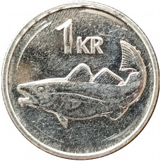 1 крона 2011 Исландия из оборота