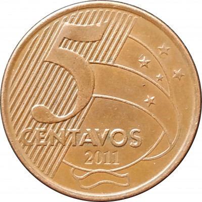 5 сентаво 2011 Бразилия из оборота 5 сентаво 2011 Бразилия из оборота