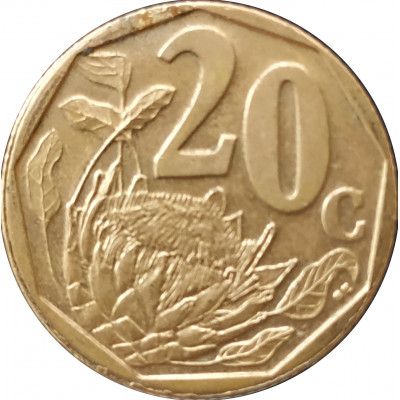 20 центов 2012 ЮАР из оборота 20 центов 2012 ЮАР из оборота