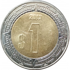 1 песо 2013 Мексика из оборота