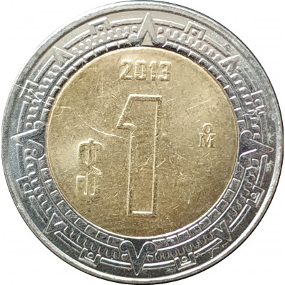 1 песо 2013 Мексика из оборота