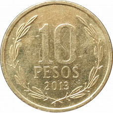 10 песо 2013 Чили из оборота