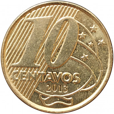 10 сентаво 2013 Бразилия из оборота 10 сентаво 2013 Бразилия из оборота