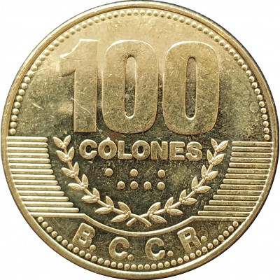 100 колонов 2014 Коста-Рика из оборота