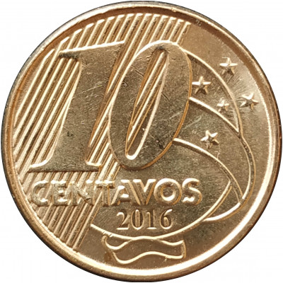 10 сентаво 2016 Бразилия из оборота 10 сентаво 2016 Бразилия из оборота
