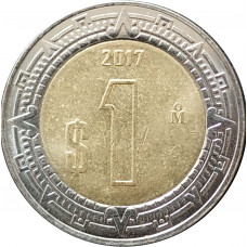 1 песо 2017 Мексика из оборота