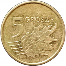 5 грошей 2017 Польша из оборота