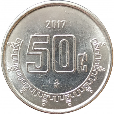 50 сентаво 2017 Мексика из оборота 50 сентаво 2017 Мексика из оборота