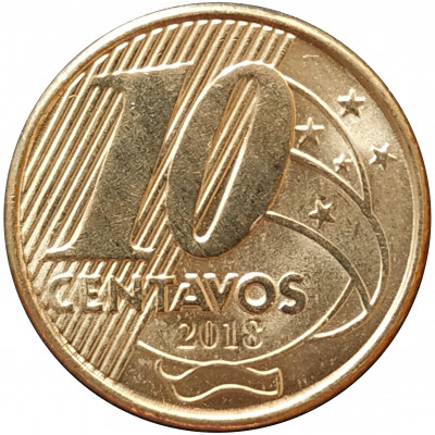 10 сентаво 2018 Бразилия из оборота 10 сентаво 2018 Бразилия из оборота