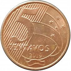 5 сентаво 2019 Бразилия без знака монетного двора из оборота