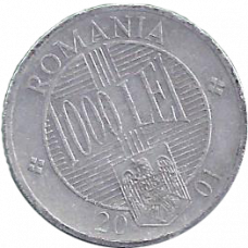 1000 леев 2001 Румыния из оборота